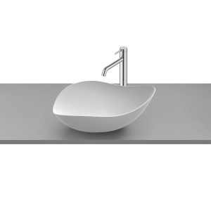 Ohtake vasque à poser en fineceramic sans trop plein 540x375x185 mm blanc mat - ROCA A327A13620 