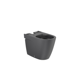 Ona cuvette au sol compacte sans bride adossée au mur 600mm noir mat - ROCA A342688080 