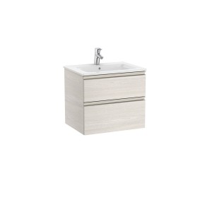 The gap unik meuble 2 tiroirs + lavabo slim 2 trou 600mm frêne nordic - ROCA A851476434 