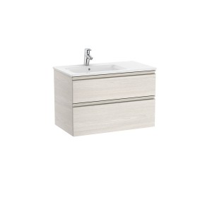 The gap unik meuble 2 tiroirs + lavabo gauche 2 trou 800mm frêne nordic - ROCA A851479434 
