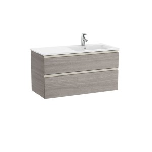 The gap unik meuble 2 tiroirs + lavabo droite 2 trou 1000mm city oak - ROCA A851482402 