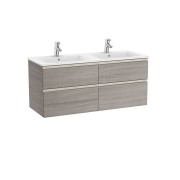 The gap unik meuble 4 tiroirs + lavabo slim double 2 trou 1200mm city oak - ROCA A851483402 