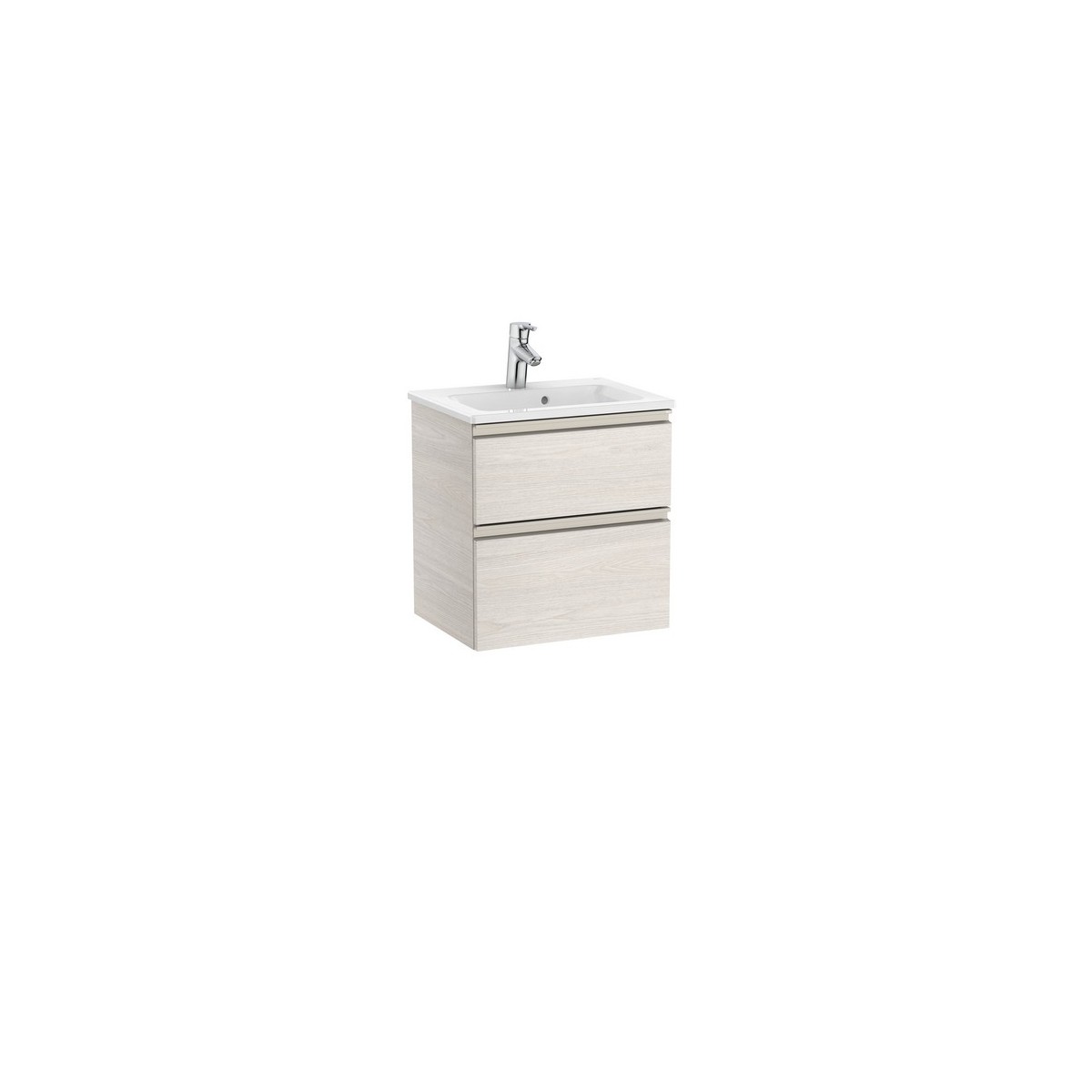 The gap unik meuble 2 tiroirs + lavabo slim 500mm frêne nordic - ROCA A851494434 