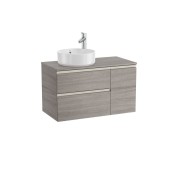 The gap meuble 2 tiroirs ,1 porte pour vasque à poser gauche 900mm city oak - ROCA A851503402 