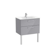 Victoria unik meuble 2 tiroirs + lavabo 700mm gris galet brillant - ROCA A851593516 