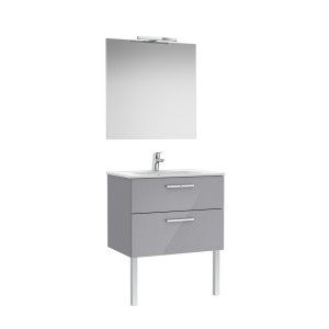 Victoria pack 2 tiroirs 700mm gris galet brillant - ROCA A851603516 