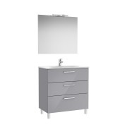 Victoria pack 3 tiroirs 800mm gris galet brillant - ROCA A851608516 