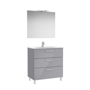 Victoria pack 3 tiroirs 800mm gris galet brillant - ROCA A851608516 