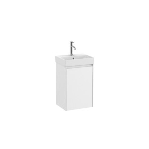 Ona unik meuble compact 1 porte + lave-mains en finecramic 400mm blanc mat - ROCA A851677509 