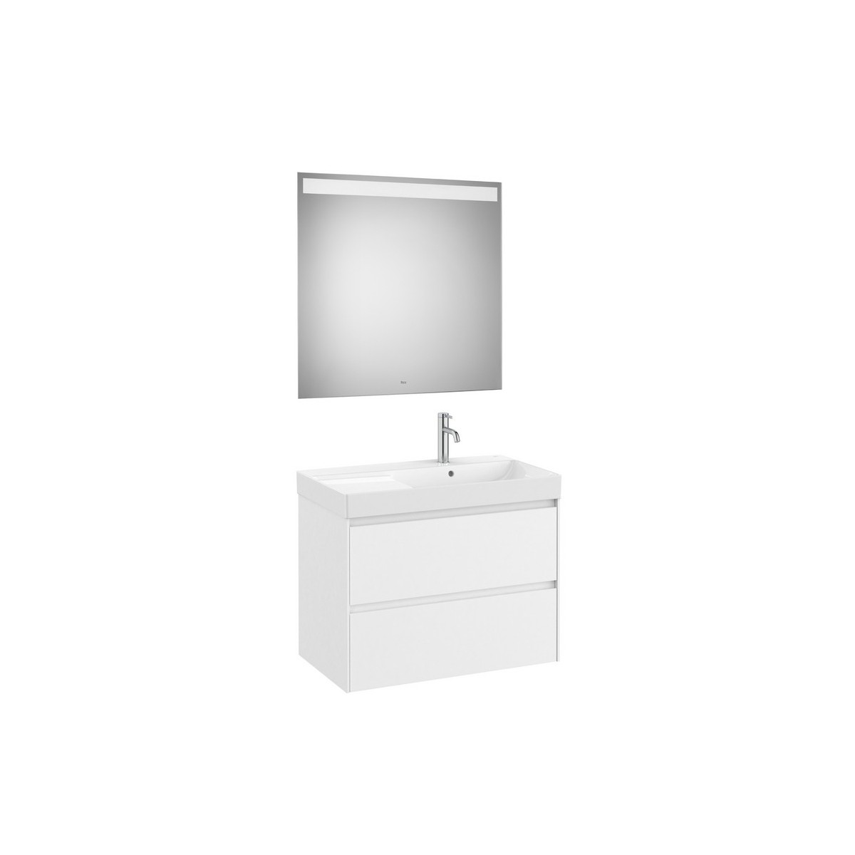 Ona pack 2 tiroirs 800mm lavabo droite blanc mat - ROCA A851706509 