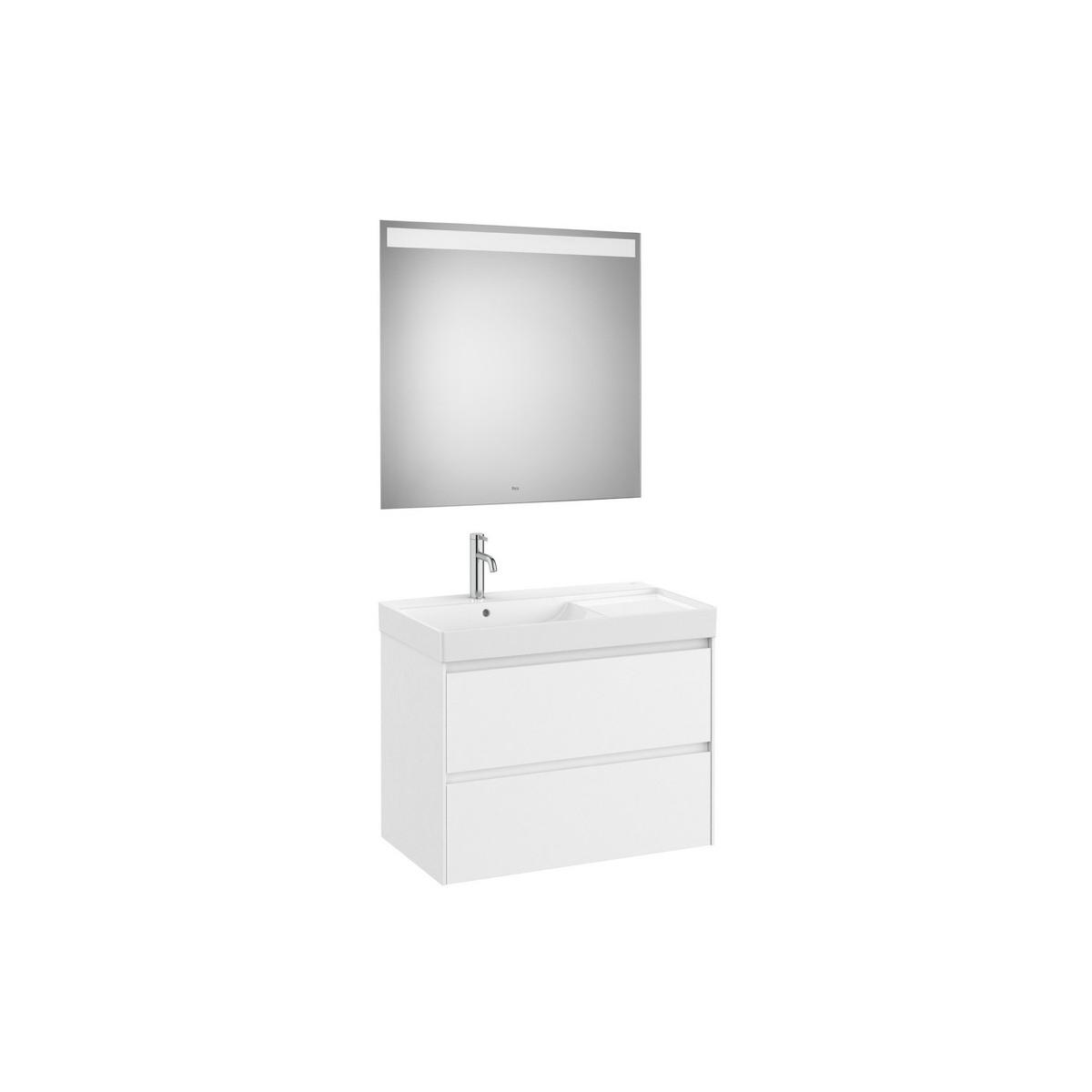 Ona pack 2 tiroirs 800mm lavabo gauche blanc mat - ROCA A851708509 