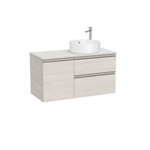 The gap meuble 2t+1p pr vasq à dte 1000 mm frêne nordic/poignées nickel mat - ROCA A851956434 