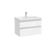The gap unik 2t lavabo mural 800 mm blanc brillant/poignées alu brillantes - ROCA A851964806 