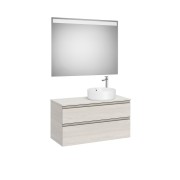 The gap pack 2t pour vasque à droite 1000mm frêne nordic/poignées nickel mat - ROCA A851972434 