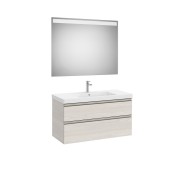 The gap pack 2t lavabo mural centré 1000mm frêne nordic/poignées nickel mat - ROCA A851976434 