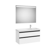 The gap pack 2t lavabo mural droite 1000mm blanc mat/poignées noires - ROCA A851978509 