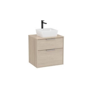 Optica meuble 2 tiroirs pour vasque à poser + plan 600 mm frêne clair - ROCA A851986541 