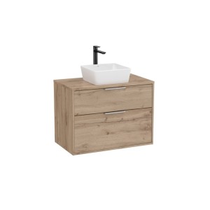 Optica meuble 2 tiroirs pour vasque à poser + plan 800 mm noyer - ROCA A851987517 