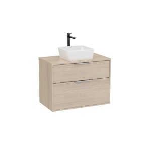 Optica meuble 2 tiroirs pour vasque à poser + plan 800 mm frêne clair - ROCA A851987541 