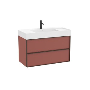 Inspira unik 2 tiroirs 1000x490mm terracotta mat - ROCA A851992552 