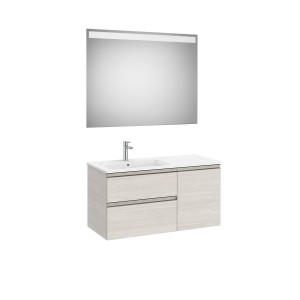 The gap pack 2t+1p 1000 mm asym gche frêne nordic/poignées nickel mat - ROCA A851998434 