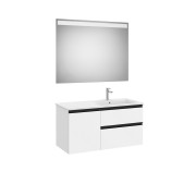 The gap pack 2t + 1p 1000 mm asymétrique droite blanc mat/poignées noires - ROCA A851999509 