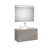 The gap pack 2t + 1p pour vasque à gauche 1000mm city oak/poignées nickel mat - ROCA A852000402 