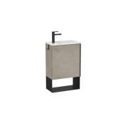 Mini pro unik 1 porte (meuble+lavabo) 450 mm gris ciment - ROCA A852008550 