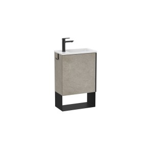 Mini pro unik 1 porte (meuble+lavabo) 450 mm gris ciment - ROCA A852008550 