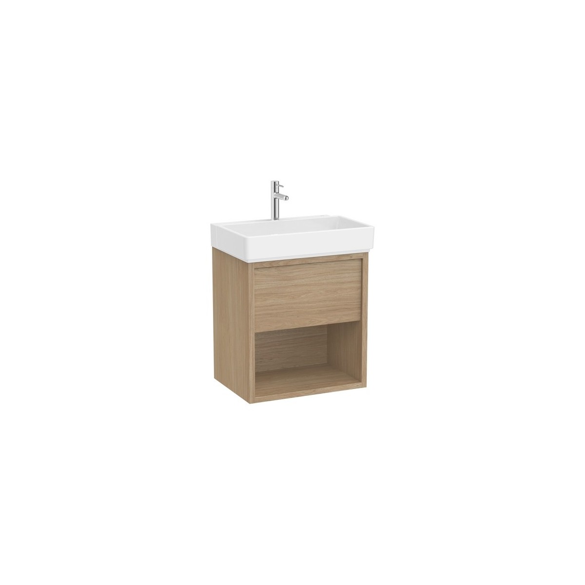 Tura unik (meuble 1 tiroir + 1 niche inférieure + lavabo) 600 mm orme clair - ROCA A852025565 