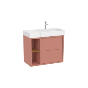 Tura unik 2t 2 niches lat lavabo asymétrique d 800 terracotta clair mat - ROCA A852027560 