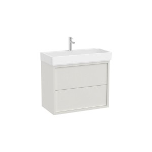 Tura unik (solution meuble 2 tiroirs + lavabo) 800 mm blanc cassé mat - ROCA A852033558 