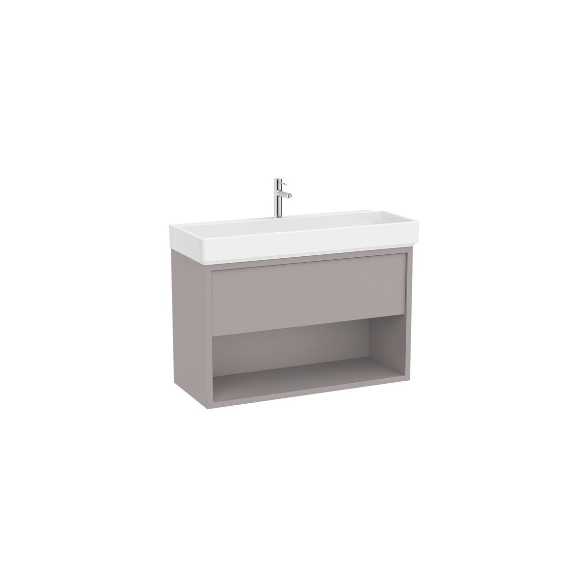 Tura unik 1t 1 niche inf lav percé 1t 1000 mm gris clair mat - ROCA A852037559 