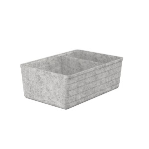 Tura grand panier en feutre recyclé avec couvercle en liège 480x335 mm - ROCA A818024N10 