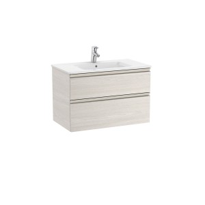 The gap unik meuble 2 tiroirs + lavabo slim 2 trou 800mm frêne nordic - ROCA A851478434 