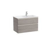 The gap unik meuble 2 tiroirs + lavabo droite 2 trou 800mm city oak - ROCA A851480402 