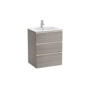 The gap unik meuble 3 tiroirs + lavabo slim 600mm city oak - ROCA A851484402 