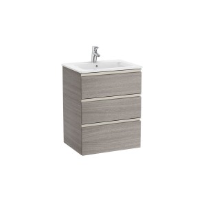 The gap unik meuble 3 tiroirs + lavabo slim 600mm city oak - ROCA A851484402 