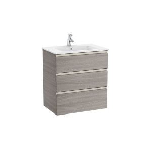 The gap unik meuble 3 tiroirs + lavabo slim 700mm city oak - ROCA A851485402 