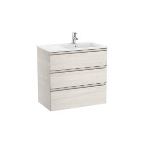 The gap unik meuble 3 tiroirs + lavabo slim droite 800mm frêne nordic - ROCA A851489434 