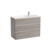 The gap unik meuble 3 tiroirs + lavabo slim droite 1000mm city oak - ROCA A851492402 