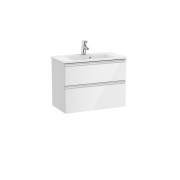 The gap unik meuble 2 tiroirs + lavabo slim 700mm blanc brillant - ROCA A851496806 