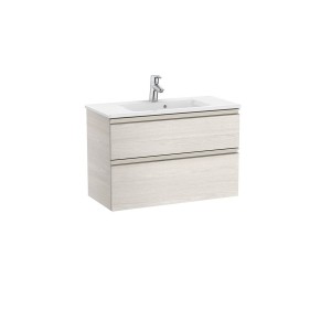 The gap unik meuble 2 tiroirs + lavabo slim 800mm frêne nordic - ROCA A851497434 