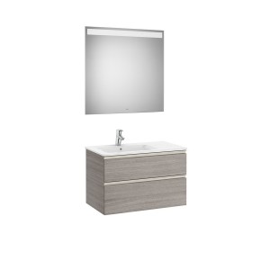 The gap pack 2t lav gche 800mm (unik+miroir) city oak - ROCA A851512402 