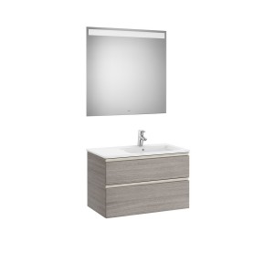 The gap pack 2t lav dte 800mm (unik+miroir) city oak - ROCA A851513402 
