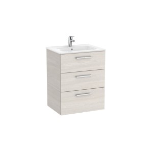 Victoria unik meuble 3 tiroirs + lavabo 600mm frêne nordic - ROCA A851596434 