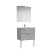 Victoria pack 2 tiroirs 700mm gris galet brillant - ROCA A851603516 