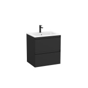 Tenue unik 2 tiroirs 600mm noir mat - ROCA A851933532 
