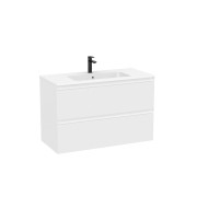 Tenue unik 2 tiroirs lavabo centré 1000mm blanc mat - ROCA A851935529 