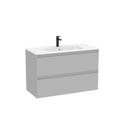 Tenue unik 2 tiroirs lavabo centré 1000mm perle mat - ROCA A851935530 